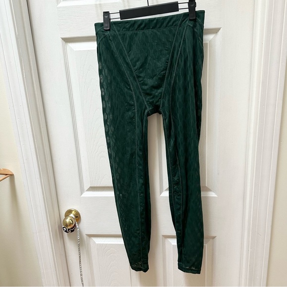 Savage X Fenty Peak Performance High-Waist X Mesh Legging Dark Green Leggings M - Picture 2 of 8